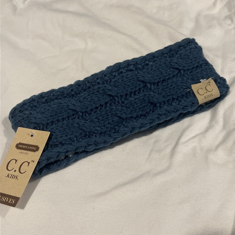 New! C.C Children's Kids' Winter Warm Cable Knit Fuzzy Lined Ear Warmer Headband